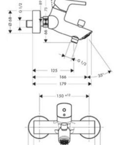 Bộ trộn bồn tắm Talis Select S MS: 589.29.775 - 6 Bộ trộn bồn tắm Talis Select S MS: 589.29.775 - 5