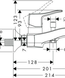 Bộ trộn bồn tắm Metris Classic Hafele 589.29.331 - 5