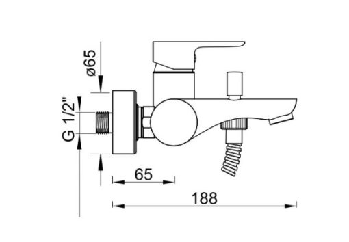 Bộ trộn bồn tắm Hafele InnoSquare 589.82.031 - 1
