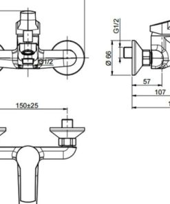 Bộ trộn bồn tắm Hafele Emma MS: 589.02.033 - 6 Bộ trộn bồn tắm Hafele Emma MS: 589.02.033 - 5