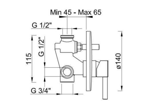 Bộ trộn bồn tắm Hafele InnoRound 589.82.003 - 3