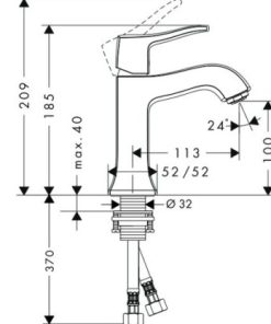 Vòi lavabo Hansgrohe Metris Classic 589.29.330 - 6 Vòi lavabo Hansgrohe Metris Classic 589.29.330 - 5