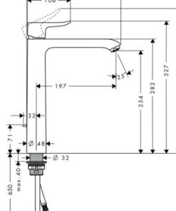 Vòi trộn lavabo Logis 70 Hansgrohe 589.52.405 - 6 Vòi trộn lavabo Logis 70 Hansgrohe 589.52.405 - 5