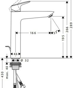 Vòi lavabo Logis 190 Hansgrohe 589.52.406 - 6 Vòi lavabo Logis 190 Hansgrohe 589.52.406 - 5