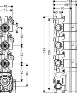 Bộ âm cho bộ bồn tắm âm tường Hansgrohe 589.29.305 - 5