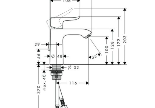 Vòi lavabo Hansgrohe Metris 589.50.200 - 3