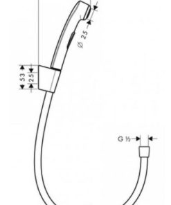 Vòi xịt vệ sinh cầm tay Hansgrohe 589.50.017 - 6 Vòi xịt vệ sinh cầm tay Hansgrohe 589.50.017 - 5