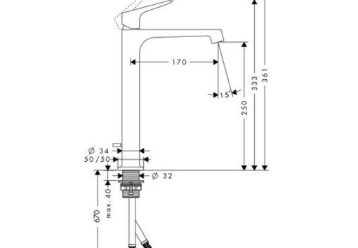 Vòi lavabo Axor Citterio M 589.29.533 - 3