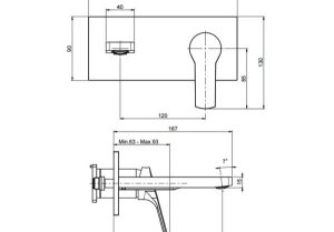 Vòi lavabo âm tường Emma MS: 589.02.032 - 5