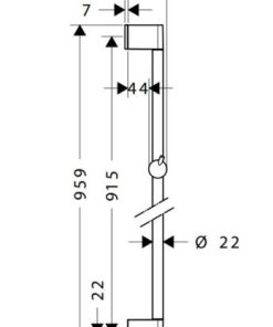 Thanh treo sen Unica’s Crometta Hansgrohe 0.9m 589.29.658 - 6 Thanh treo sen Unica’s Crometta Hansgrohe 0.9m 589.29.658 - 5