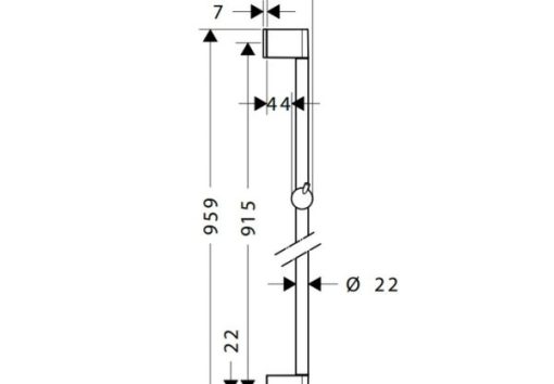 Thanh treo sen Unica’s Crometta Hansgrohe 0.9m 589.29.658 - 3