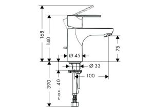 Vòi lavabo Hansgrohe Starck V 589.51.220 - 5