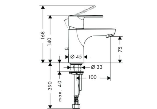 Vòi lavabo Hansgrohe Starck V 589.51.220 - 3