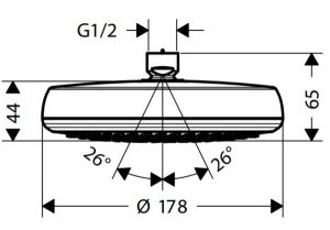 Sen đầu Crometta Hansgrohe 589.54.005 - 5