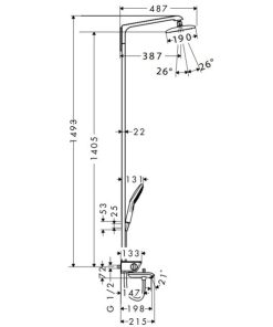 Sen đầu có đèn chiếu sáng Raindance Rainmaker Hansgrohe 589.30.871