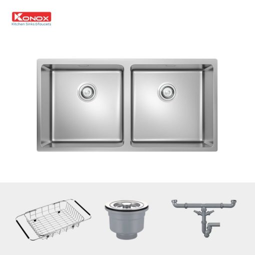 CHẬU RỬA CHÉN BÁT KONOX UNDERMOUNT CUBE 8744DU - 5