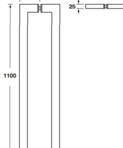 Tay nắm kéo đẩy Hafele 1100mm 903.02.000 - 6 Tay nắm kéo đẩy Hafele 1100mm 903.02.000 - 5