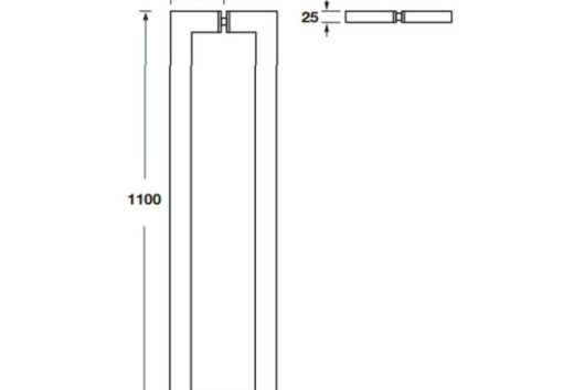 Tay nắm kéo đẩy Hafele 1100mm 903.02.000 - 3