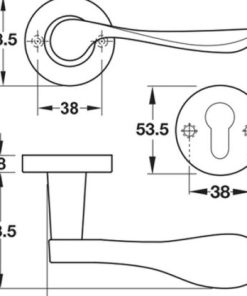 Tay nắm gạt Hafele 903.92.686 - 8 Tay nắm gạt Hafele 903.92.686 - 7