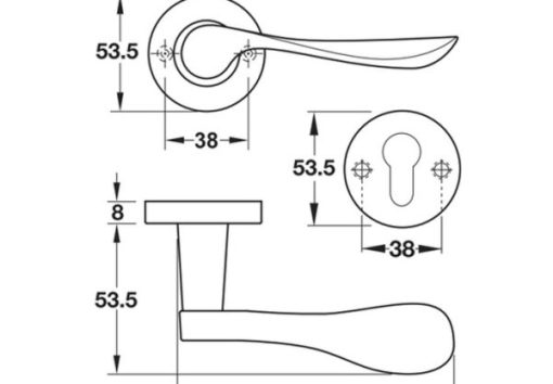 Tay nắm gạt Hafele 903.92.686 - 3
