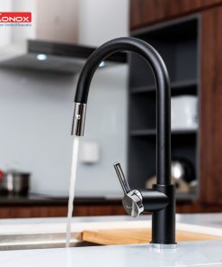 VÒI RỬA CHÉN BÁT DÂY RÚT KONOX ALTO Black - 10 VÒI RỬA CHÉN BÁT DÂY RÚT KONOX ALTO Black - 9