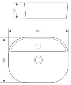 Chậu rửa mặt bán âm bàn lavabo Bello BB-300215 - 7