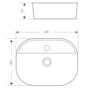 Chậu rửa mặt bán âm bàn lavabo Bello BB-300215 - 7