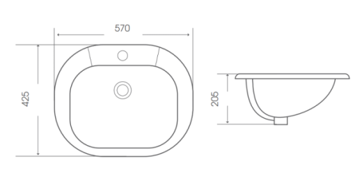 Chậu rửa lavabo bán âm bàn Bello BB-300258 - 3