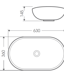 Chậu rửa mặt đặt bàn lavabo Bello BB-400129 - 7