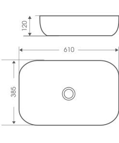 Chậu rửa mặt lavabo dương vành Bello BB-400150 - 9
