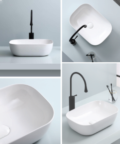 Chậu rửa mặt lavabo dương vành Bello BB-400150 - 7