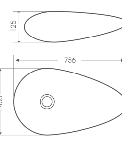 Chậu rửa mặt lavabo đặt bàn Bello BB-400326 - 7