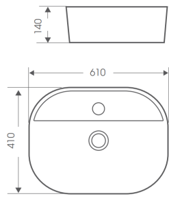Chậu dương vành đặt bàn Bello BB-400375 - 7