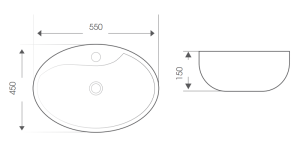 Chậu rửa mặt đặt bàn Bello BB-400426 - 5