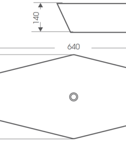 Chậu rửa mặt lavabo dương vành Bello BB-400501 - 7