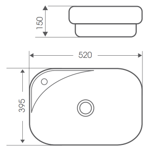 Chậu rửa mặt bán âm bàn Bello BB-400503 - 9