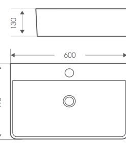 Chậu rửa mặt lavabo đặt bàn Bello BB-500180 - 9