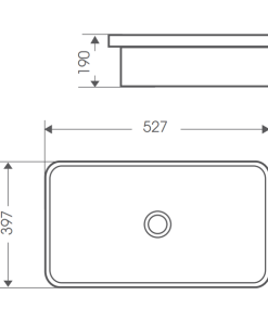 Chậu rửa mặt lavabo dương vành Bello BB-500190 - 10 Chậu rửa mặt lavabo dương vành Bello BB-500190 - 9