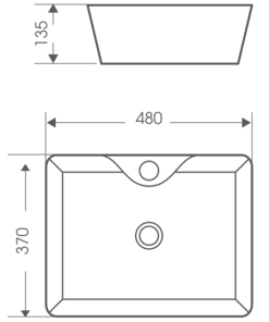 Chậu rửa mặt đặt bàn lavabo Bello BB-800311 - 9