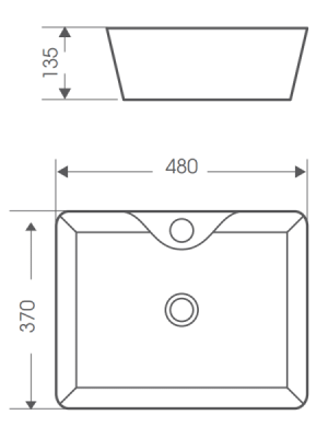 Chậu rửa mặt đặt bàn lavabo Bello BB-800311 - 9