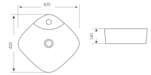 Chậu rửa mặt đặt bàn Bello BB - 800353 - 5