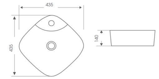 Chậu rửa mặt đặt bàn Bello BB - 800353 - 3
