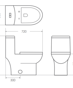 Bồn cầu 1 khối BELLO BT-300727 - 9