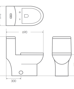 Bồn cầu 1 khối BELLO BT-500717N - 9