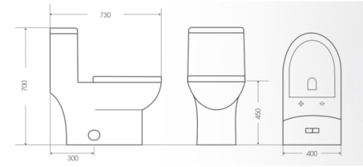 Bồn cầu 1 khối Bello BT-300544 - 7