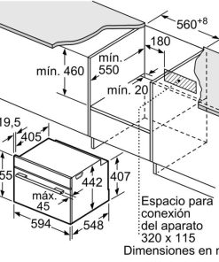 LÒ NƯỚNG KẾT HỢP VI SÓNG BOSCH CMG633BB1 SERIE 8 ÂM TỦ 45L - 9