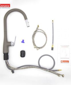 VÒI RỬA DÂY RÚT KONOX CURVA Grey - 11