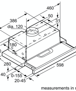 MÁY HÚT MÙI ÂM TỦ BOSCH DHI623GSG SERIE 4 NGANG 60CM - 14 MÁY HÚT MÙI ÂM TỦ BOSCH DHI623GSG SERIE 4 NGANG 60CM - 13