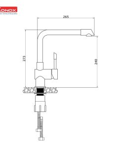 VÒI RỬA CHÉN BÁT KONOX FELIX BLACK - 10 VÒI RỬA CHÉN BÁT KONOX FELIX BLACK - 9