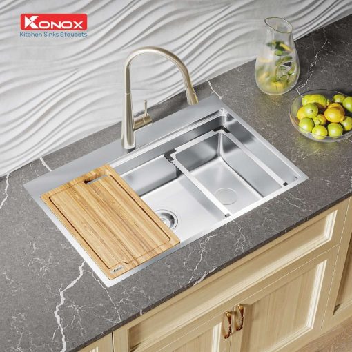 CHẬU RỬA CHÉN BÁT KONOX WORKSTATION TOPMOUNT SINK KN7650TS - 7